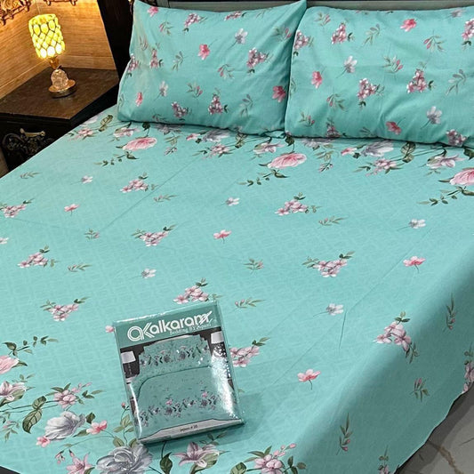 King Size Cotton 3PC Bedsheet